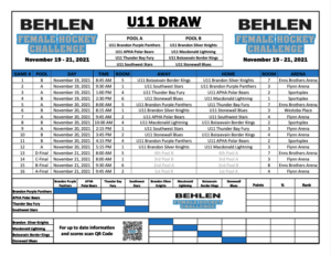 U11 Draw Sheet